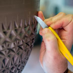 Amberlea McNaught in her studio 2017